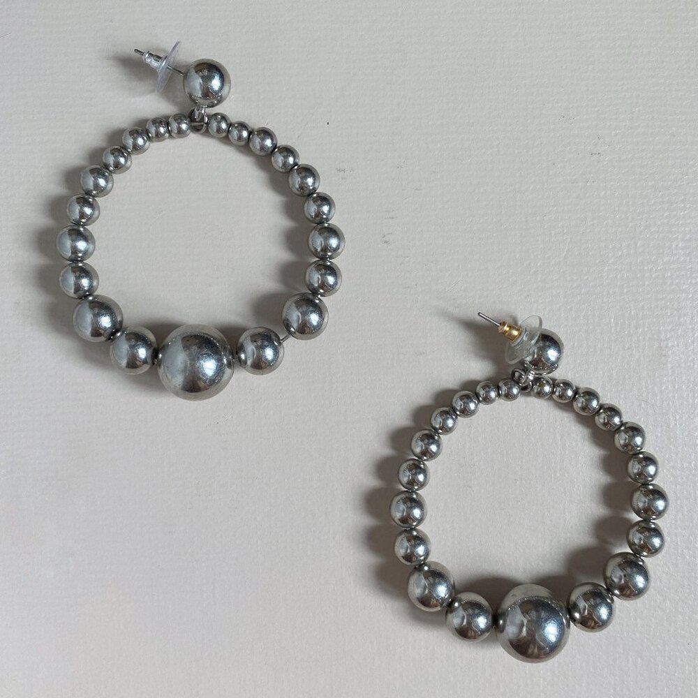 funky metallic vintage hoop earrings